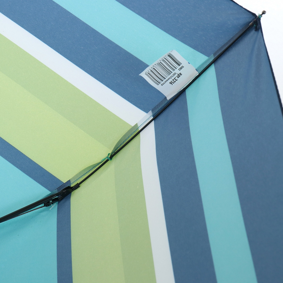 Женский складной зонтик механический Art Rain 99 см зеленый - фото 5