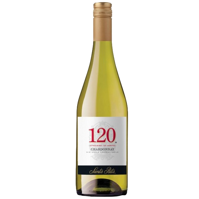 Вино Santa Rita 120 Chardonnay Reserva Especial D.O., біле, сухе, 13,5%, 0,75 л - фото 1