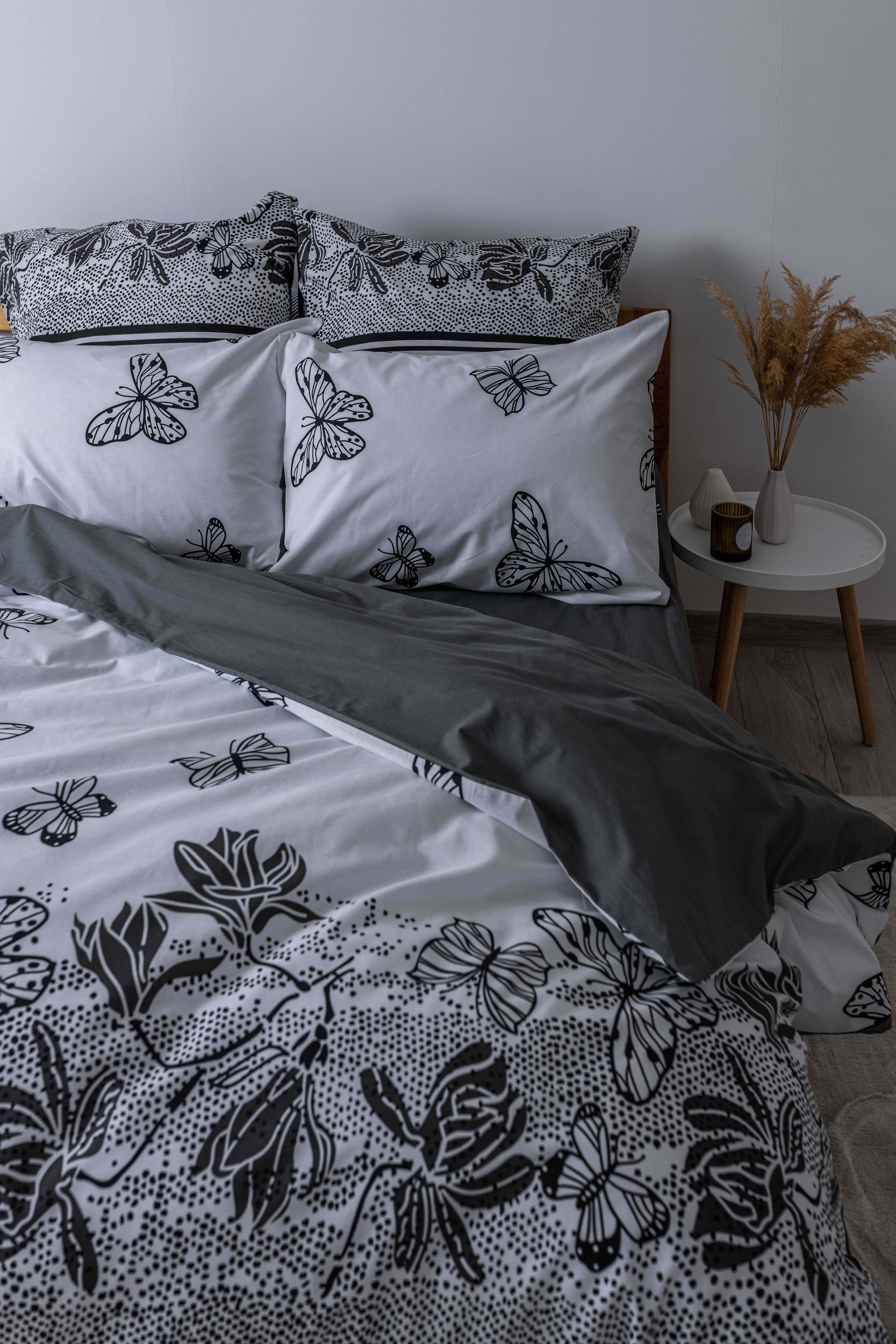 Комплект постельного белья ТЕП Soft dreams Black Butterfly семейный черный с белым (2-03860_25997) - фото 4
