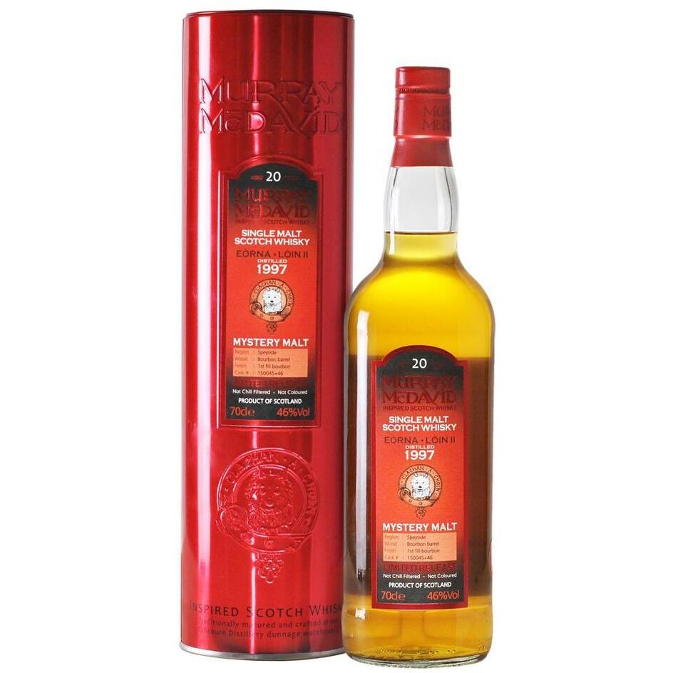 Виски Murray McDavid Eorna-Loin II (Dailuaine) 20 Years Old 1997 1st fill Bourbon 46% 0.7 л в тубусе - фото 1