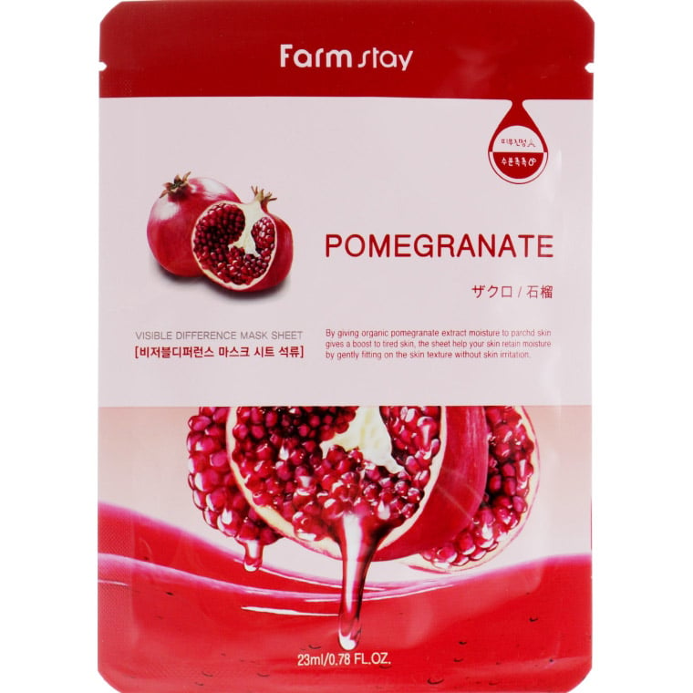 Маска для лица FarmStay Visible Difference Pomegranate Mask Sheet Гранат, 23 мл - фото 1