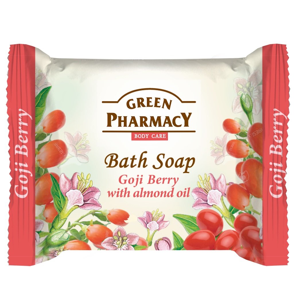 Мыло Зеленая Аптека Bath soap Goji berry with almond oil, 100 г - фото 1