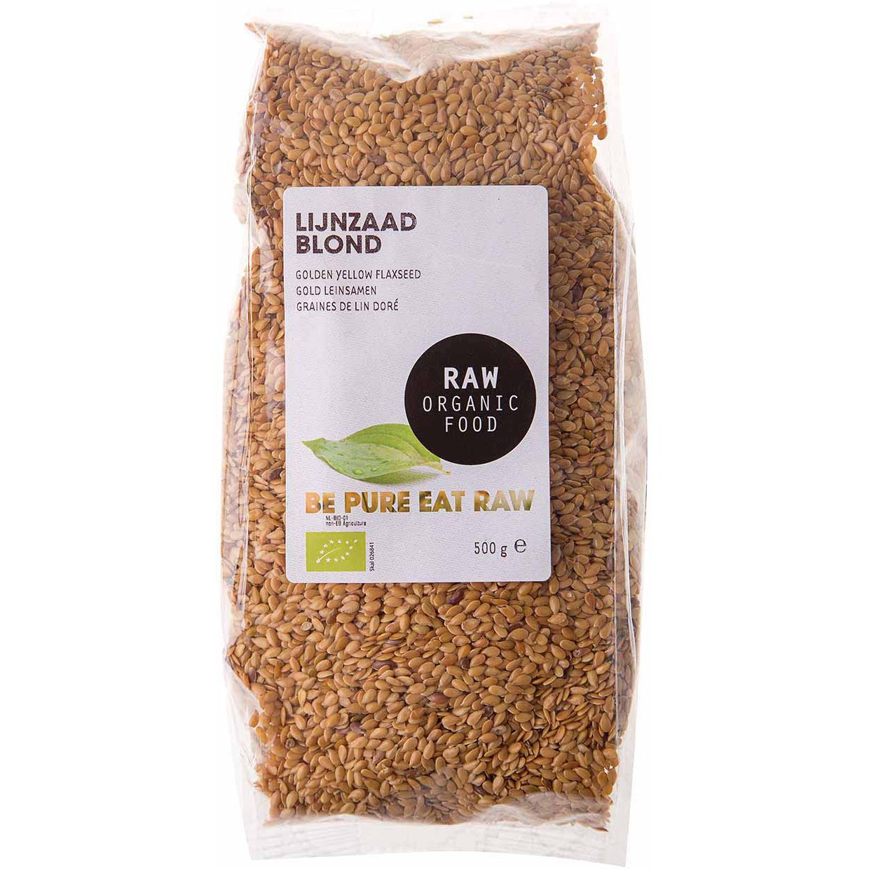 Семена льна Raw Organic Food золотые, органические, 500 г - фото 1