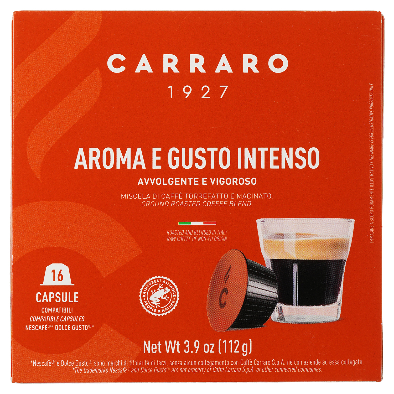 Кава в капсулах Carraro Dolce Gusto Aroma E Gusto Intenso, 16 капсул - фото 1
