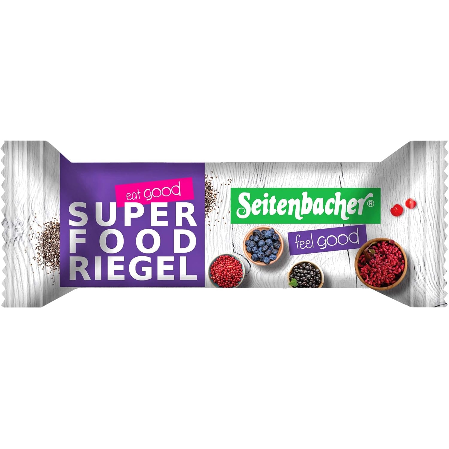 Батончик Seitenbacher Supefood Riegel з суперфудами 60 г - фото 1