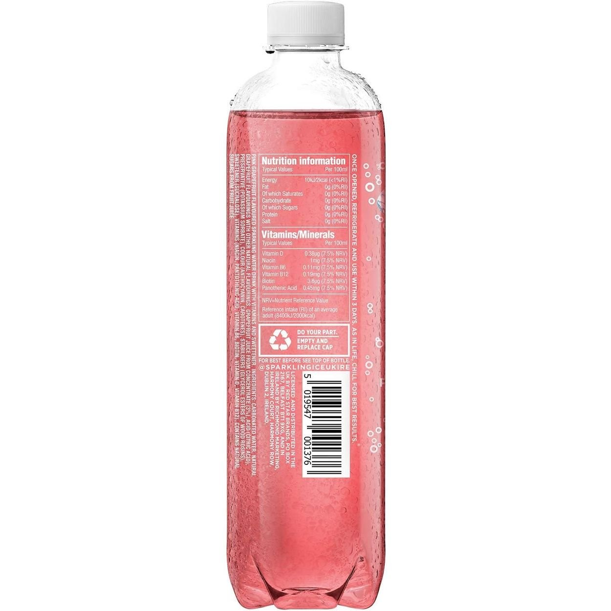 Напиток Sparkling Ice Pink Grapefruit безалкогольный 500 мл (895664) - фото 3