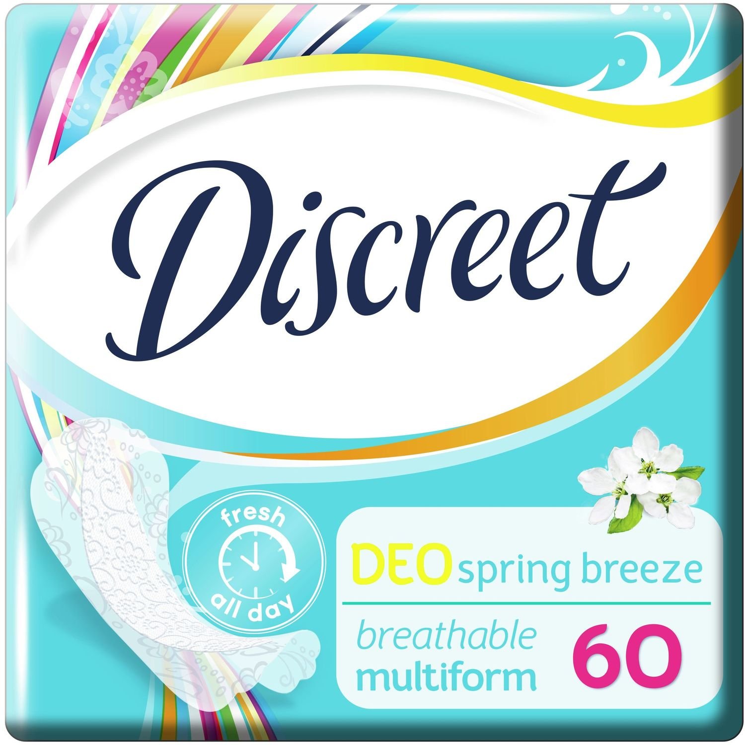 Ежедневные прокладки Discreet Deo Spring Breeze 60 шт. - фото 1