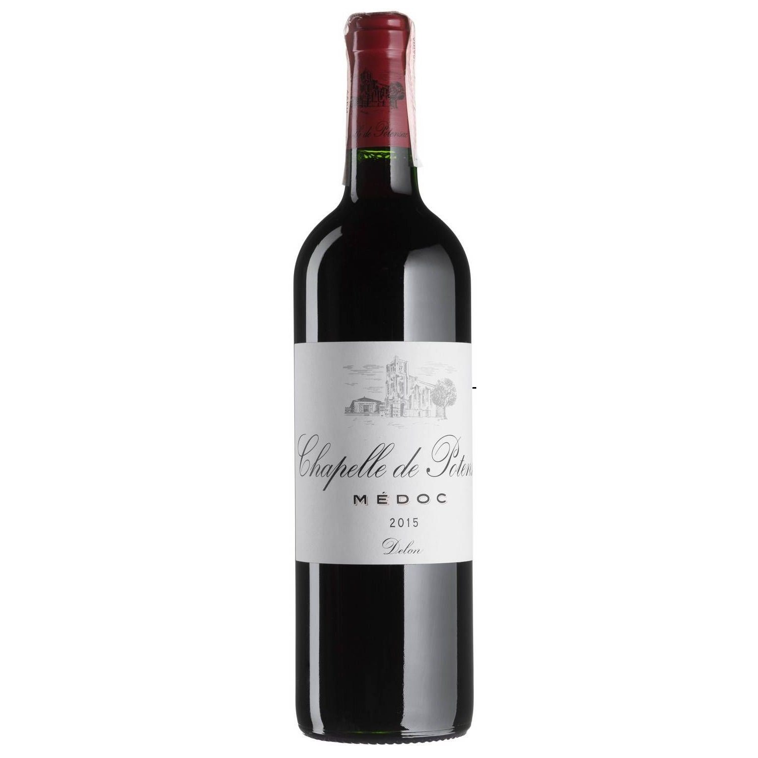 Вино Chapelle de Potensac 2015, червоне, сухе, 0,75 л - фото 1