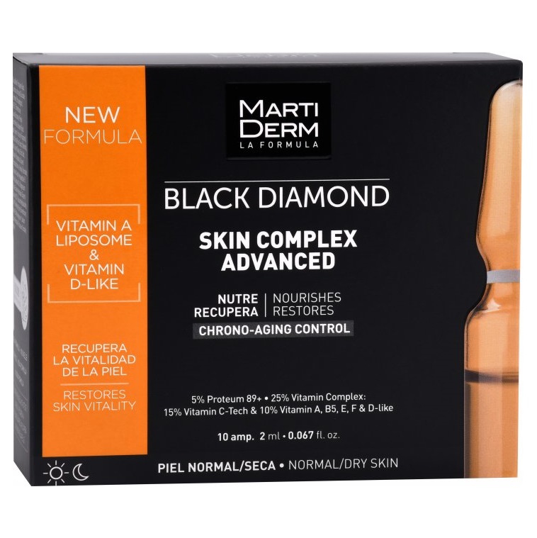 Ампулы MartiDerm Black Diamond Skin Complex Advanced, 10х2 мл - фото 1