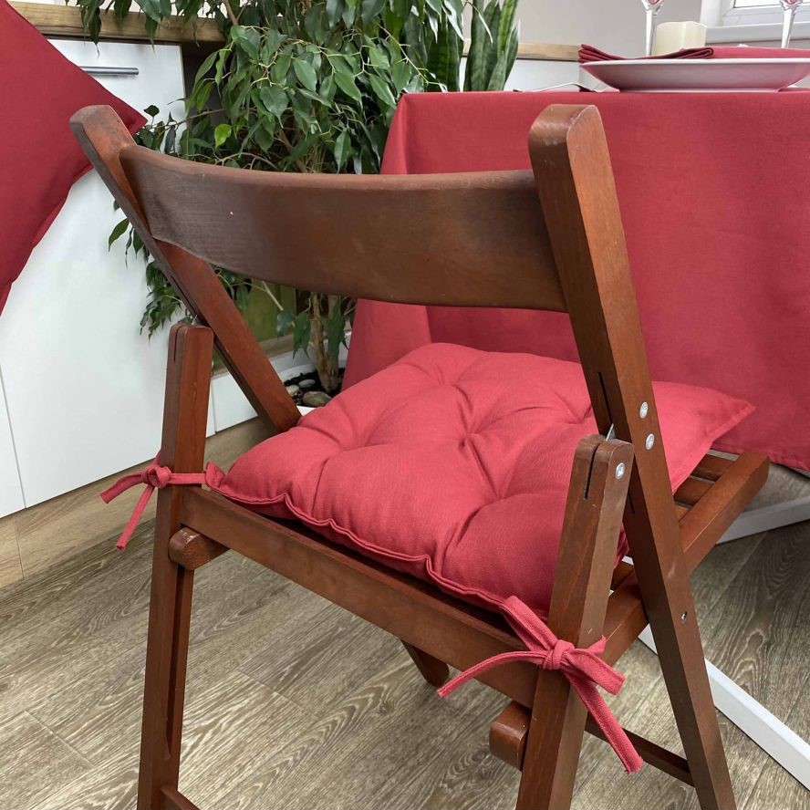 Подушка на стілець Прованс, 40х40 см, бордовий (21387) - фото 3