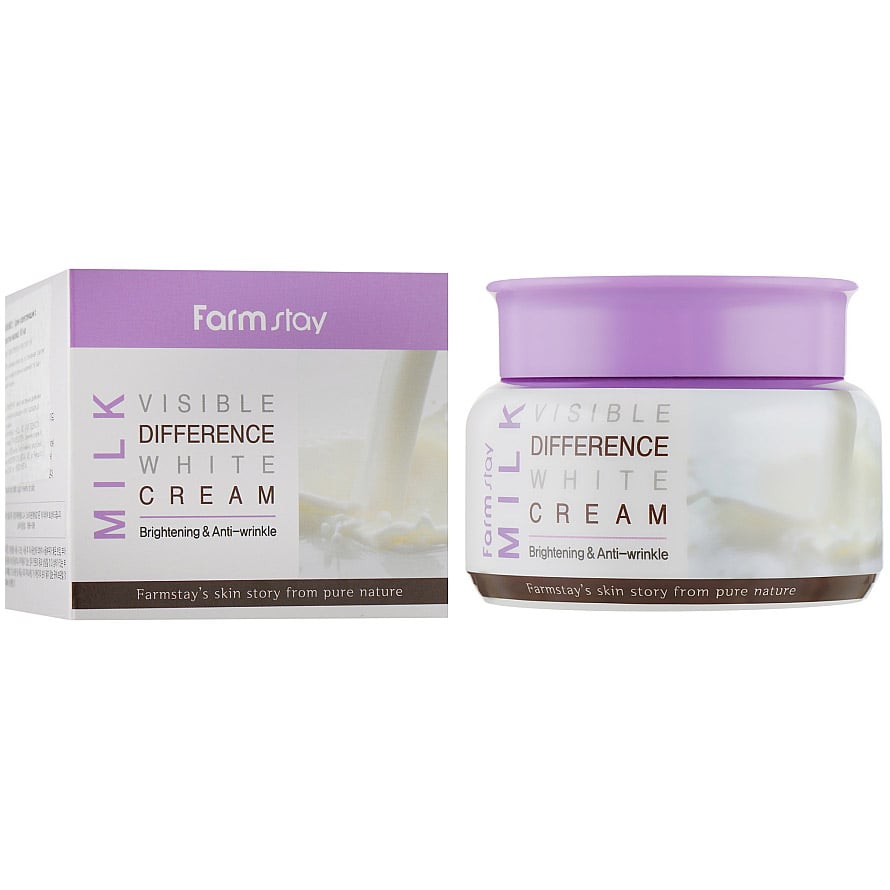 Освітлювальний крем для обличчя FarmStay Visible Difference Milk White, 100 мл - фото 2