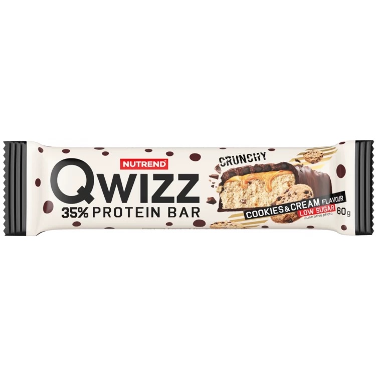 Батончик протеїновий Nutrend Qwizz Protein Bar печиво з кремом 60 г - фото 1