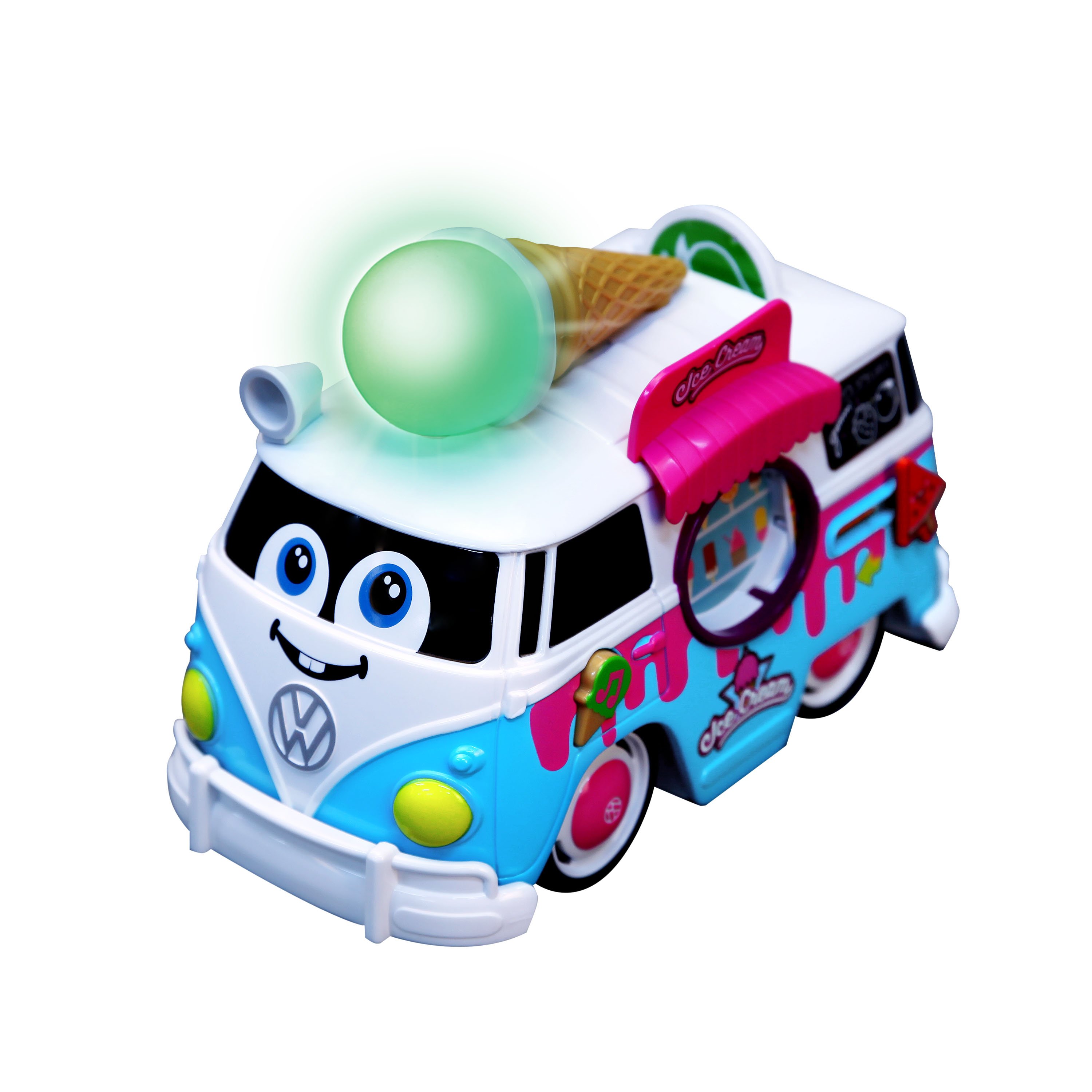 Автомодель Bb Junior Magic Ice Cream Bus VW Samba Bus со световыми и звуковыми эффектами (16-88610) - фото 2