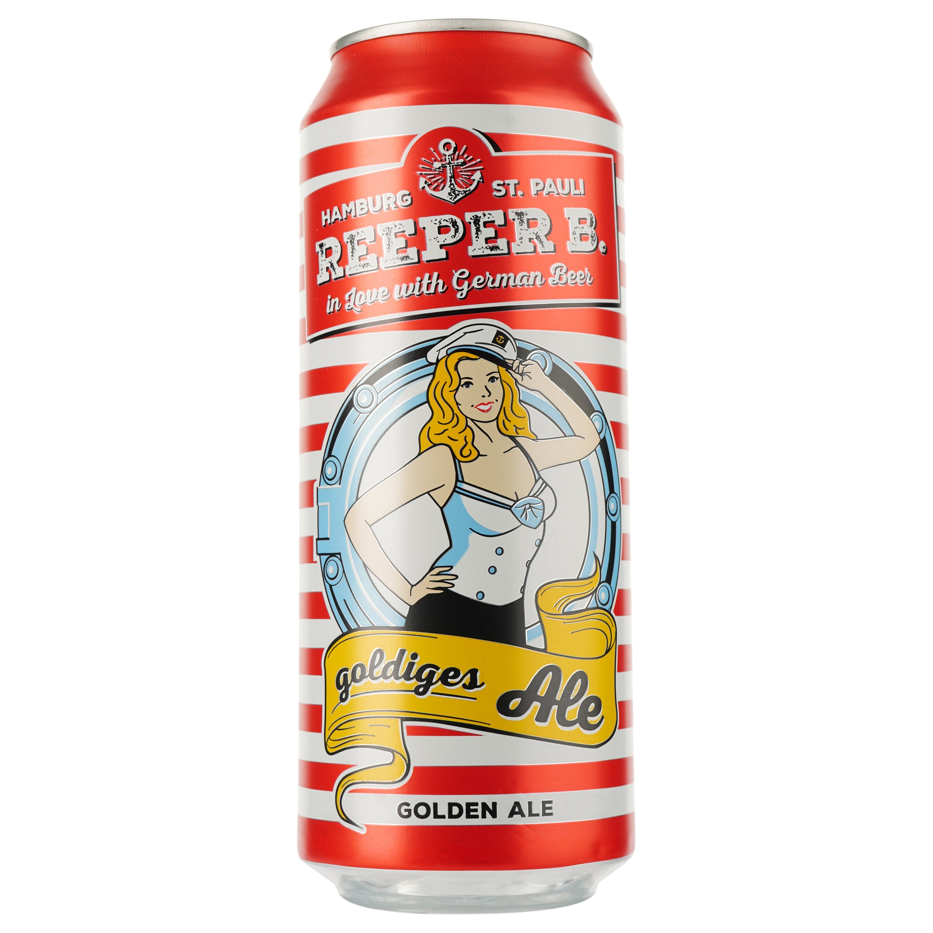 Пиво Reeper B Golden Ale, светлое, фильтрованное, 4,8%, ж/б, 0,5 л - фото 1