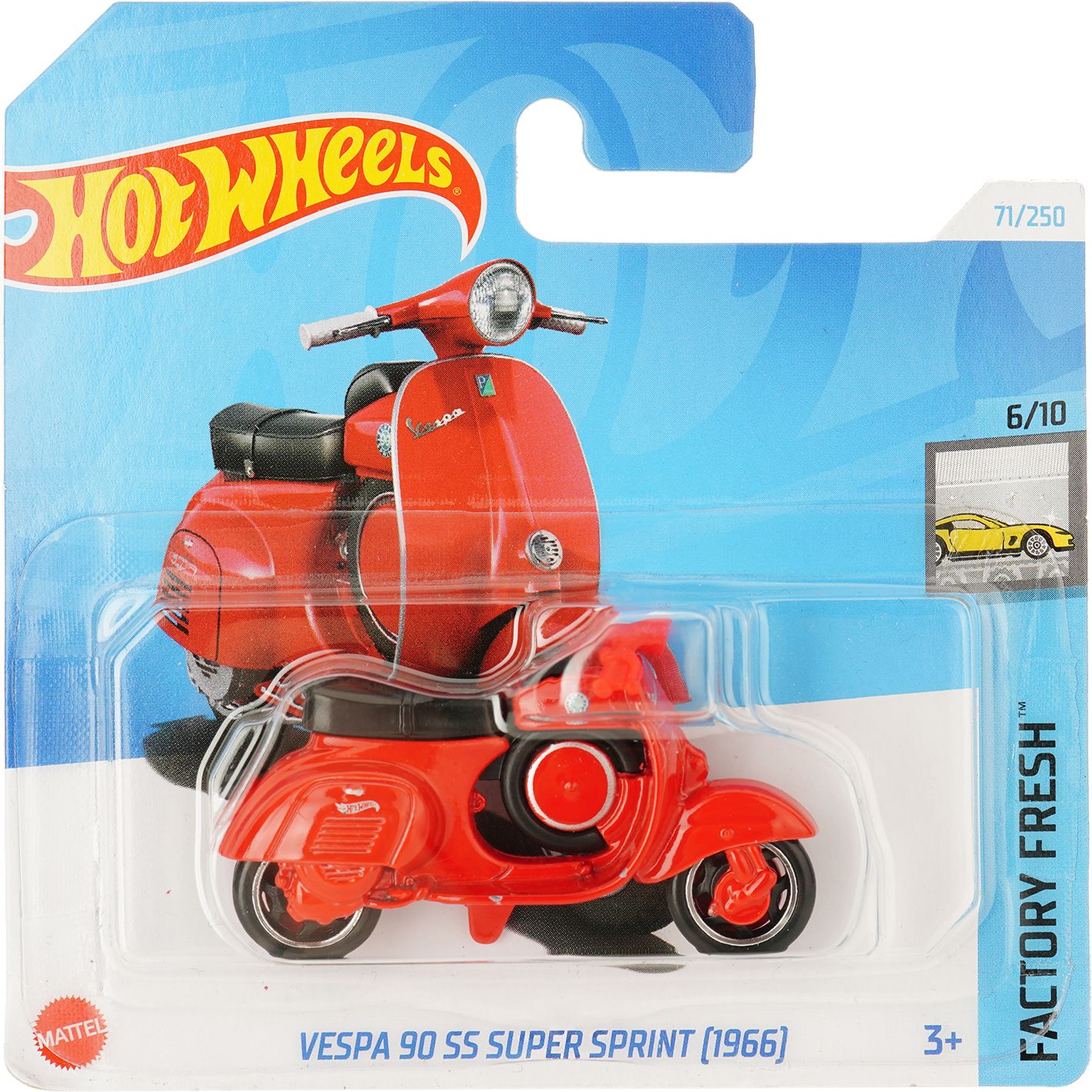 Базовая машинка Hot Wheels Factory Fresh Vespa 90 SS Super Sprint (1966) красная (5785) - фото 1