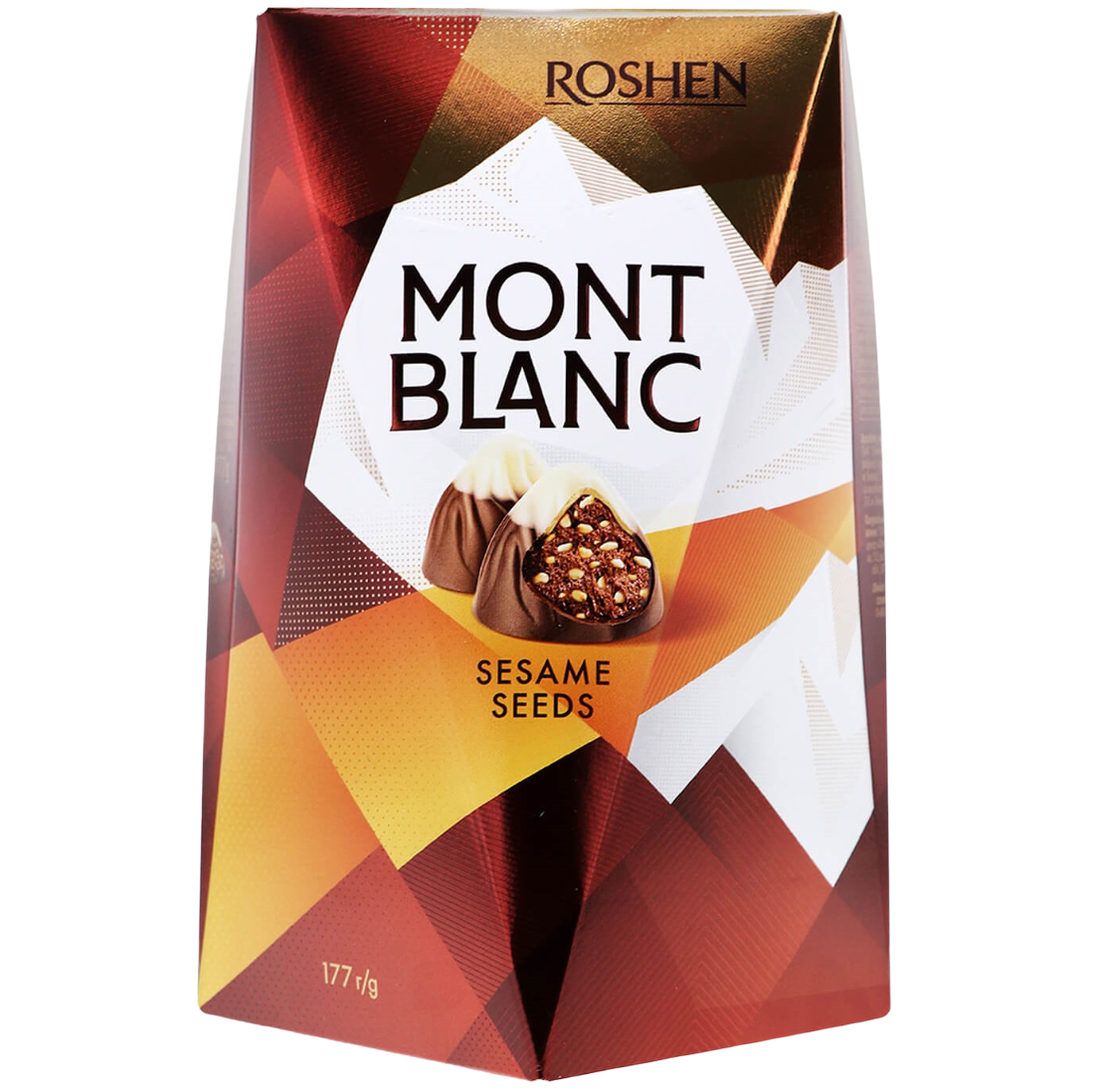 Цукерки Roshen Mont Blanc з шоколадом та сезамом, 177 г (876116) - фото 1