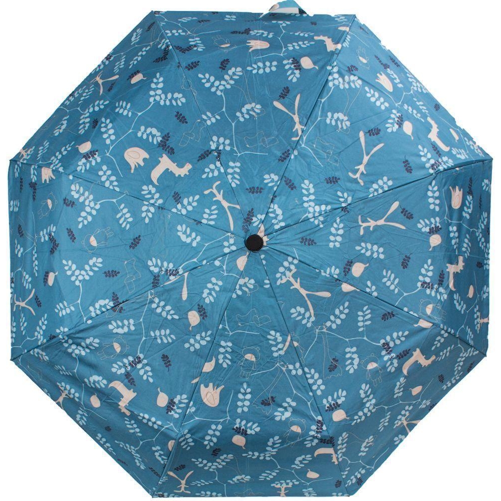 Женский складной зонтик полный автомат Eterno 98 см голубая - фото 1