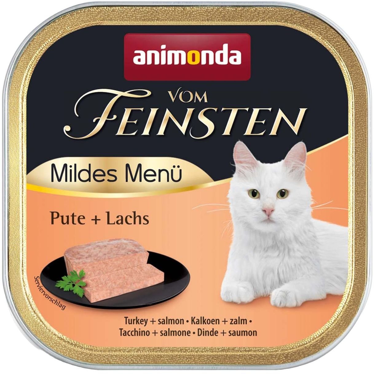 Влажный корм для кошек Animonda Vom Feinsten Adult Turkey + Salmon, с индейкой и лососем для кошек, 100 г - фото 1