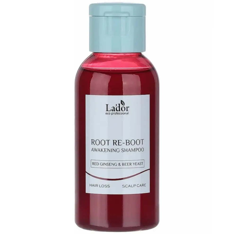 Шампунь для стимуляції росту волосся La'dor Root Re-Boot Awakening Shampoo Red Ginseng & Beer Yeast 50 мл - фото 1