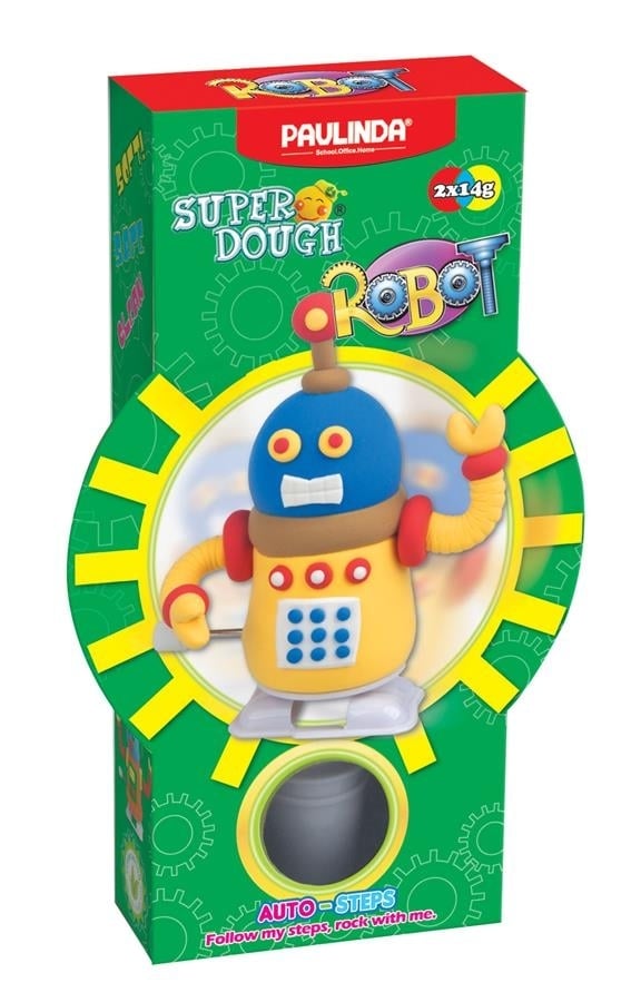 Масса для лепки Paulinda Super Dough Robot, желтый (PL-081178-2) - фото 1