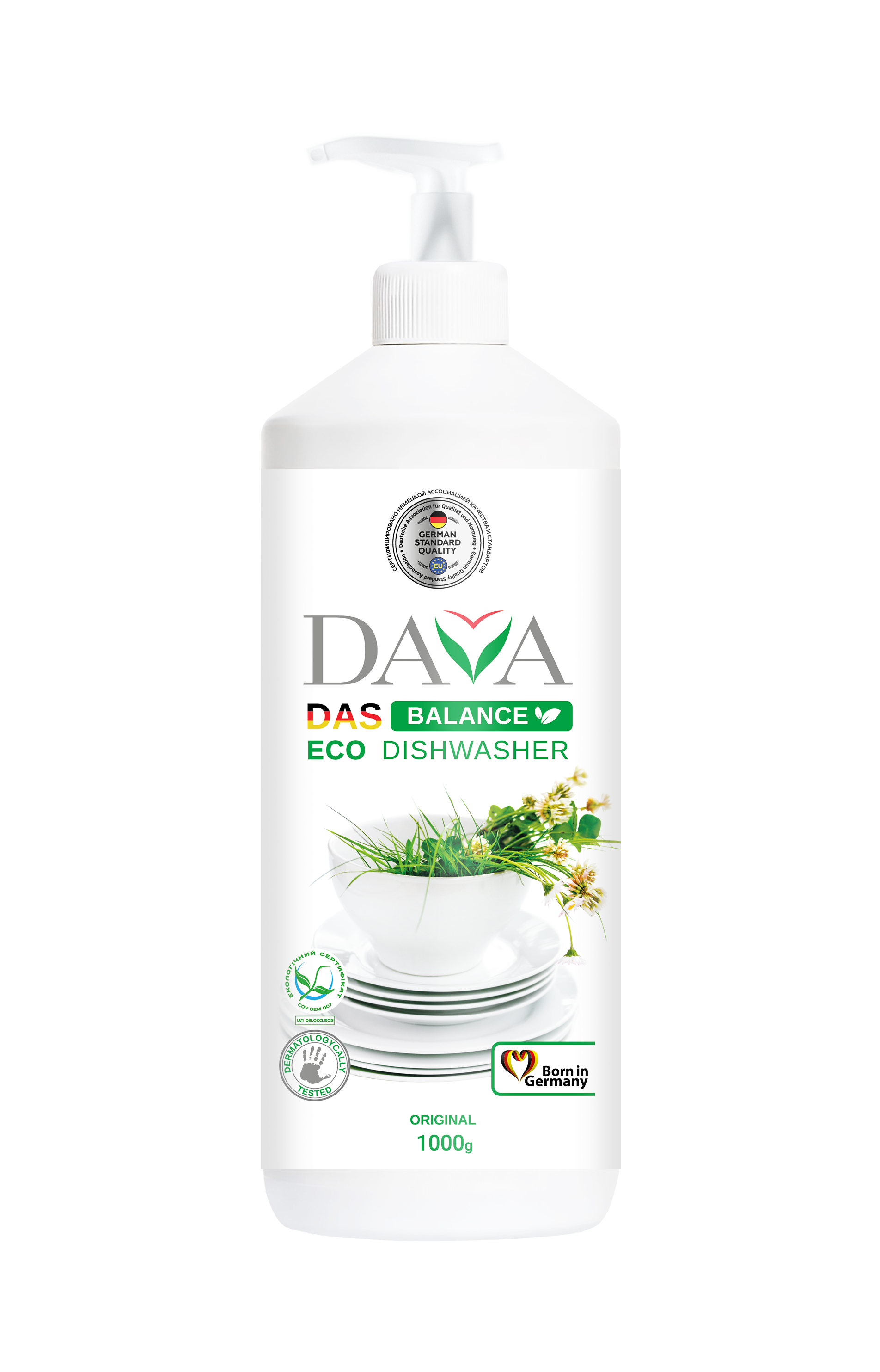Экологическое средство для мытья посуды Dava Balance, 1 л (724335) - фото 1