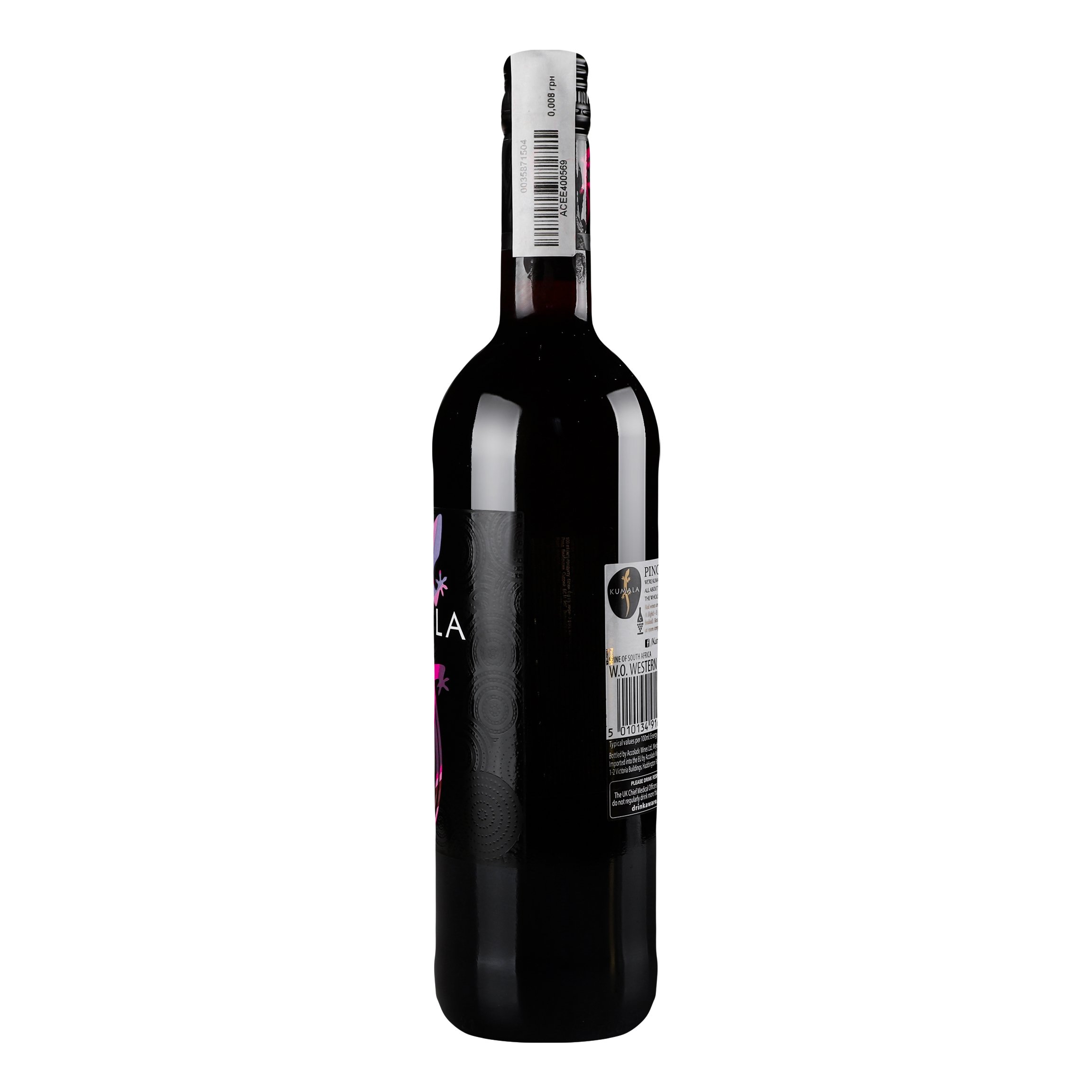 Вино Kumala Pinotage WO, червоне, сухе, 13.5%, 0,75 л - фото 3