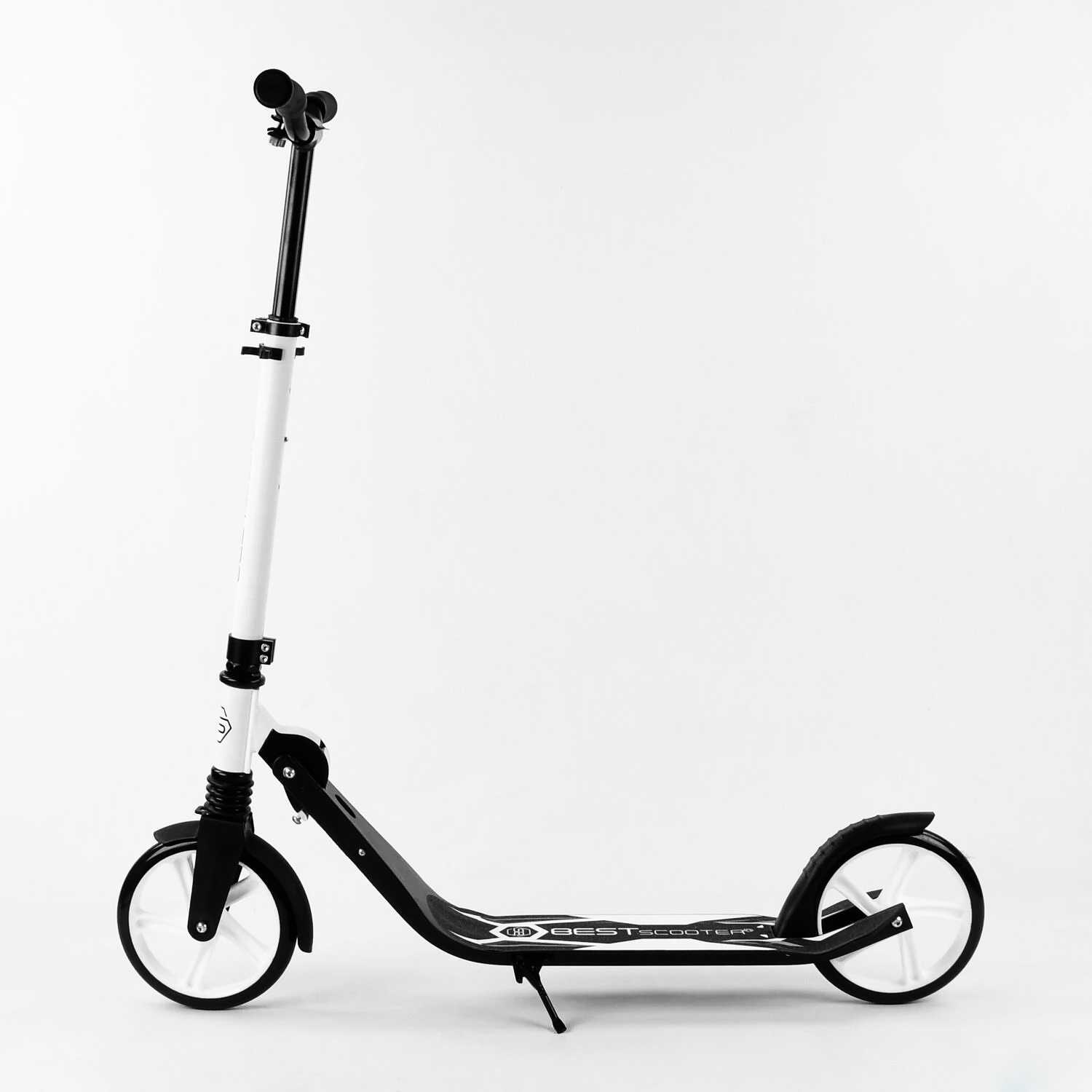 Самокат Best Scooter 60х13х100 см Черно-белый 000231429 - фото 3