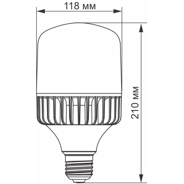 Светодиодная лампа LED Videx A118 50W E27 5000K (VL-A118-50275) - фото 3