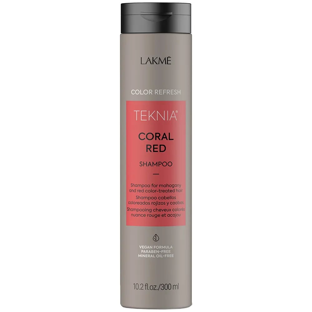 Шампунь для обновления цвета красных оттенков волос Lakme Teknia Color Refresh Coral Red Shampoo 300 мл - фото 1