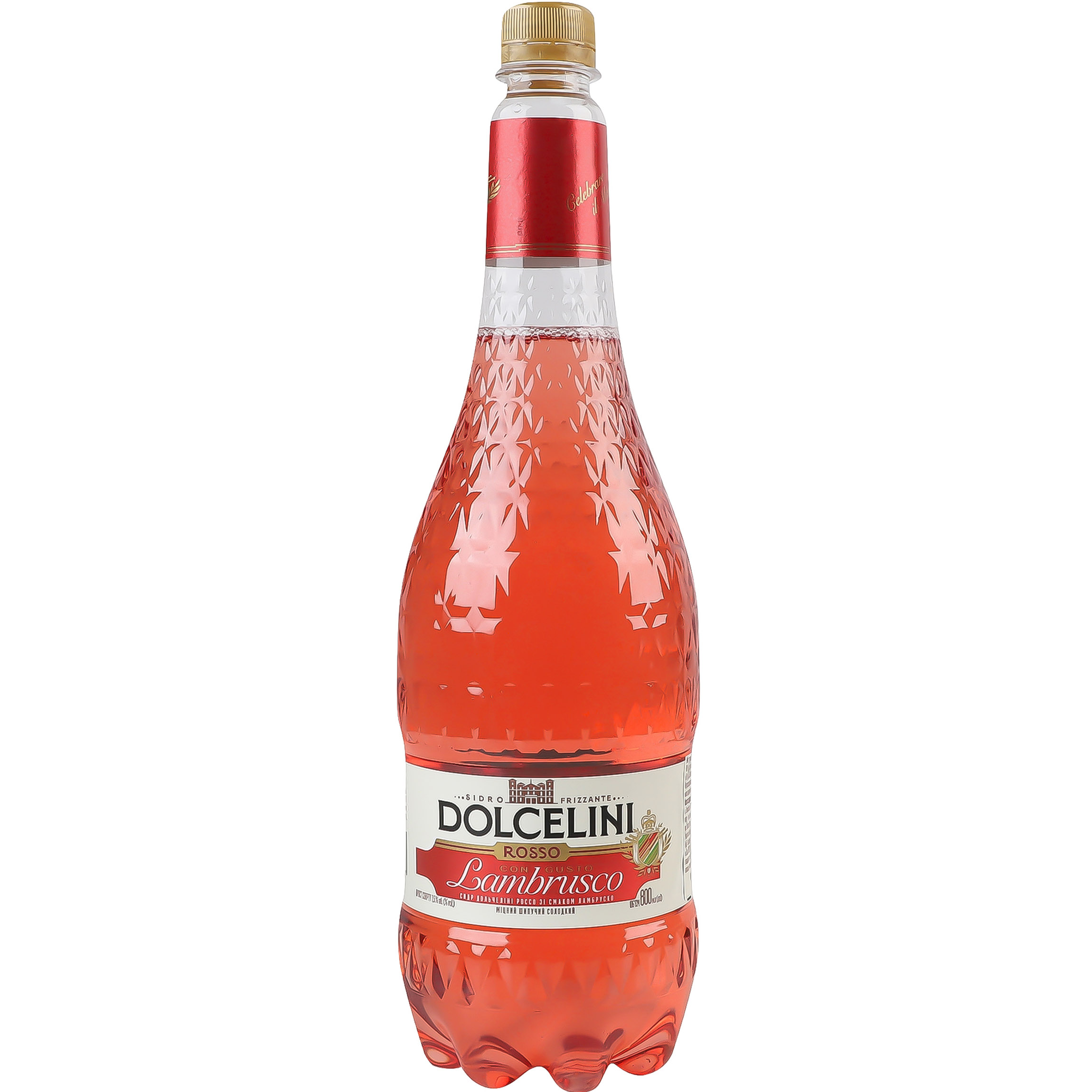 Сидр Dolcelini Con Gusto Lambrusko Rosso сладкий 7.5% 0.8 л - фото 1