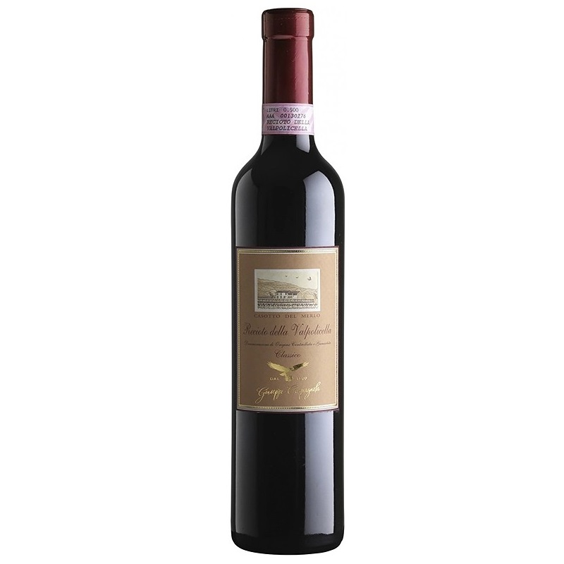 Вино Campagnola Recioto della Valpolicella Classico Casotto del Merlo, красное, сладкое, 13%, 0,5 л - фото 1