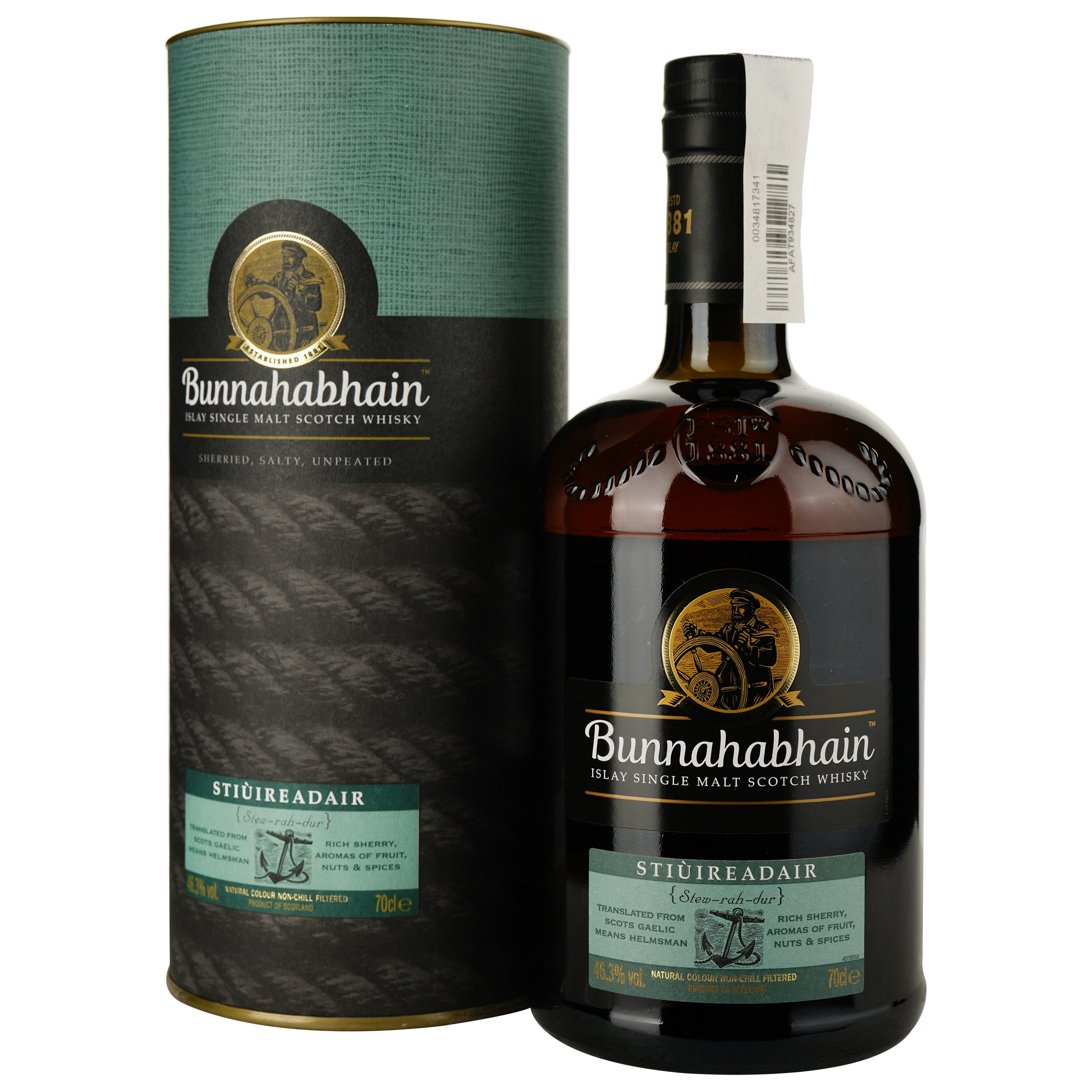 Виски Bunnahabhain Stiuireadair Single Malt Scotch Whisky 46.3% 0.7 л, в подарочной упаковке - фото 1