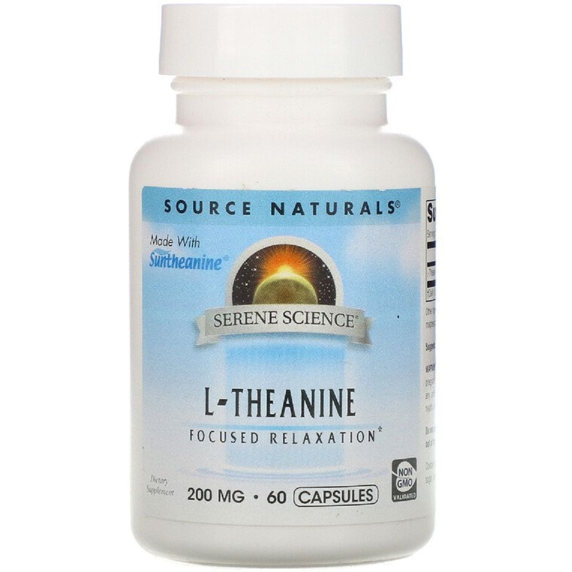 Амінокислота Source Naturals Serene Science Теанін 200 мг 60 капсул - фото 1