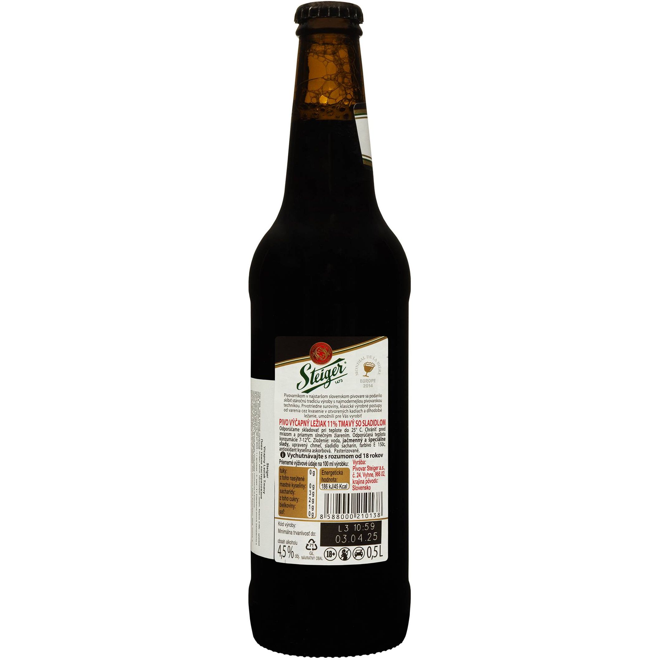 Пиво Steiger темное отфильтрованное 11% 0.5 л - фото 2