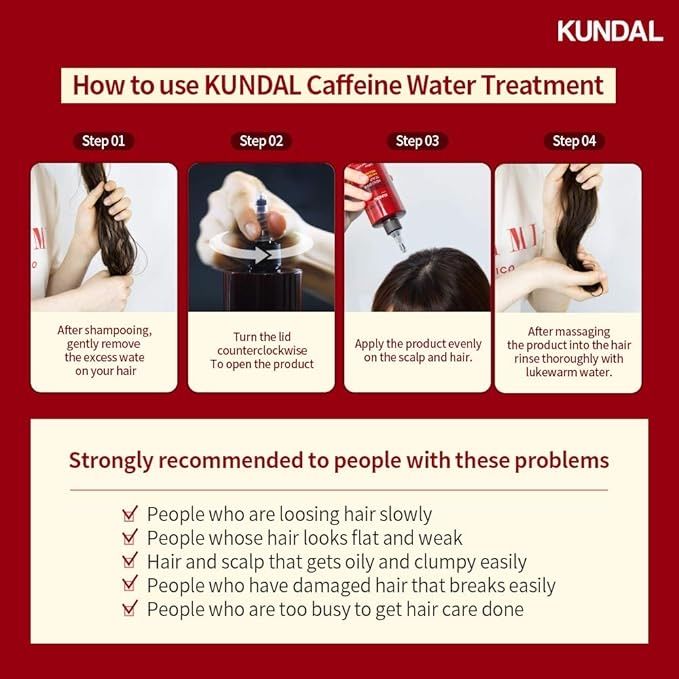 Ессенция для кожи головы Kundal Caffeine Head Spa & Scalp Care Water Treatment Herb Mint от выпадения волос лечебная 300 мл - фото 7