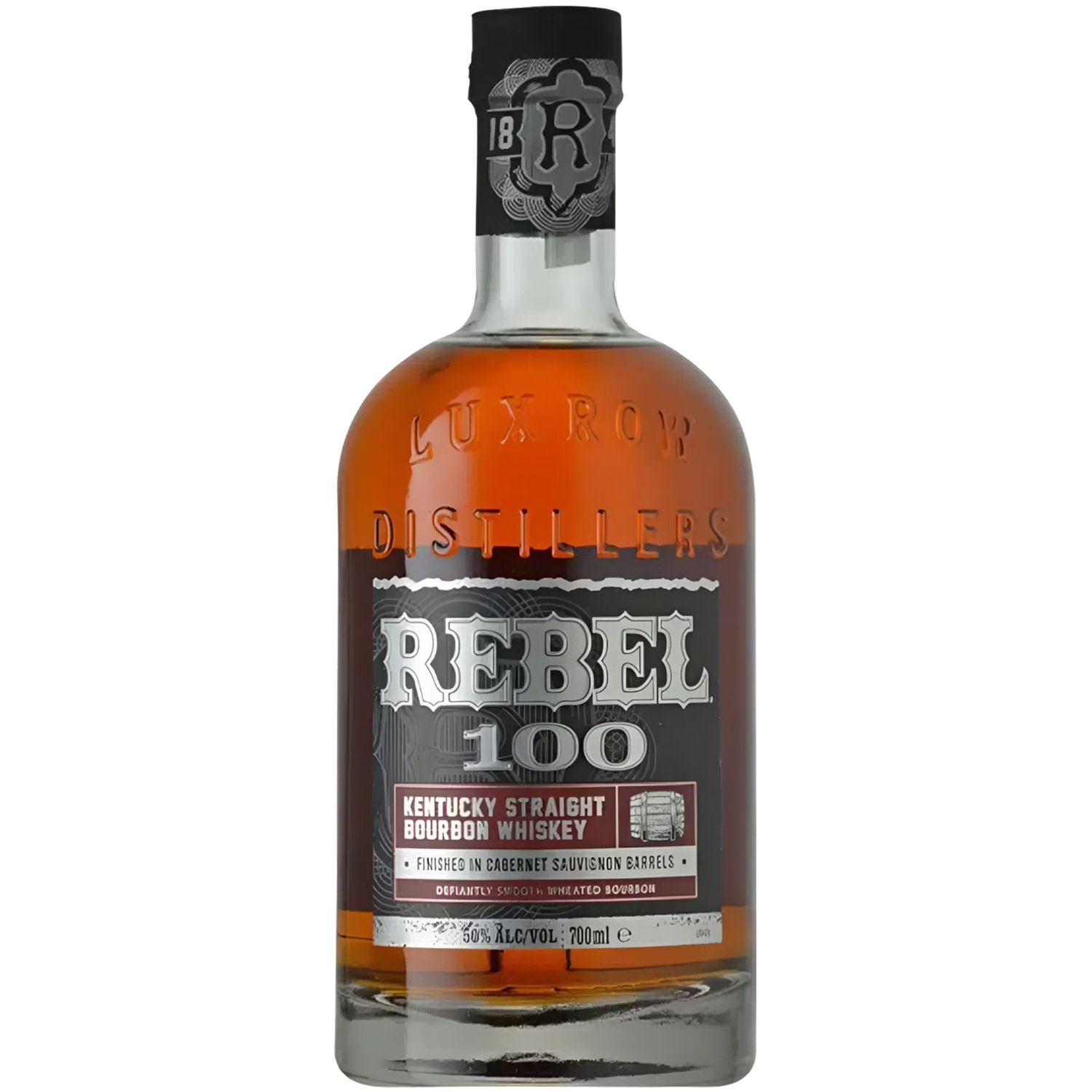 Виски Rebel 100 Kentucky Straight Bourbon Whisky Cabernet Sauvignon Finish 50% 0.7 л - фото 1