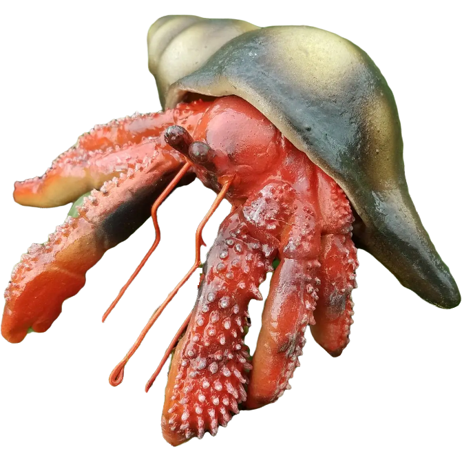 Фигурка Lanka Novelties, рак-отшельник, с раковиной, красный, 15 см (21657) - фото 1