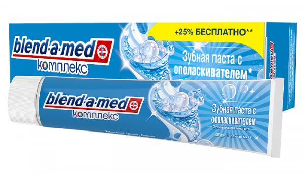 Зубная паста Blend-a-med Комплекс 7 с ополаскивателем, 125 мл - фото 1