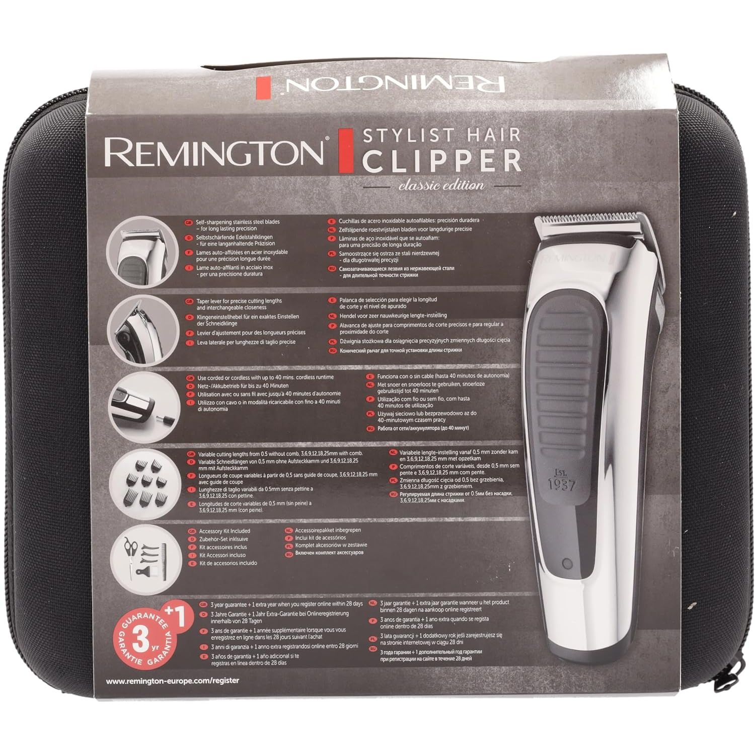 Машинка для стрижки Remington Classic Edition HC450 срібляста - фото 9