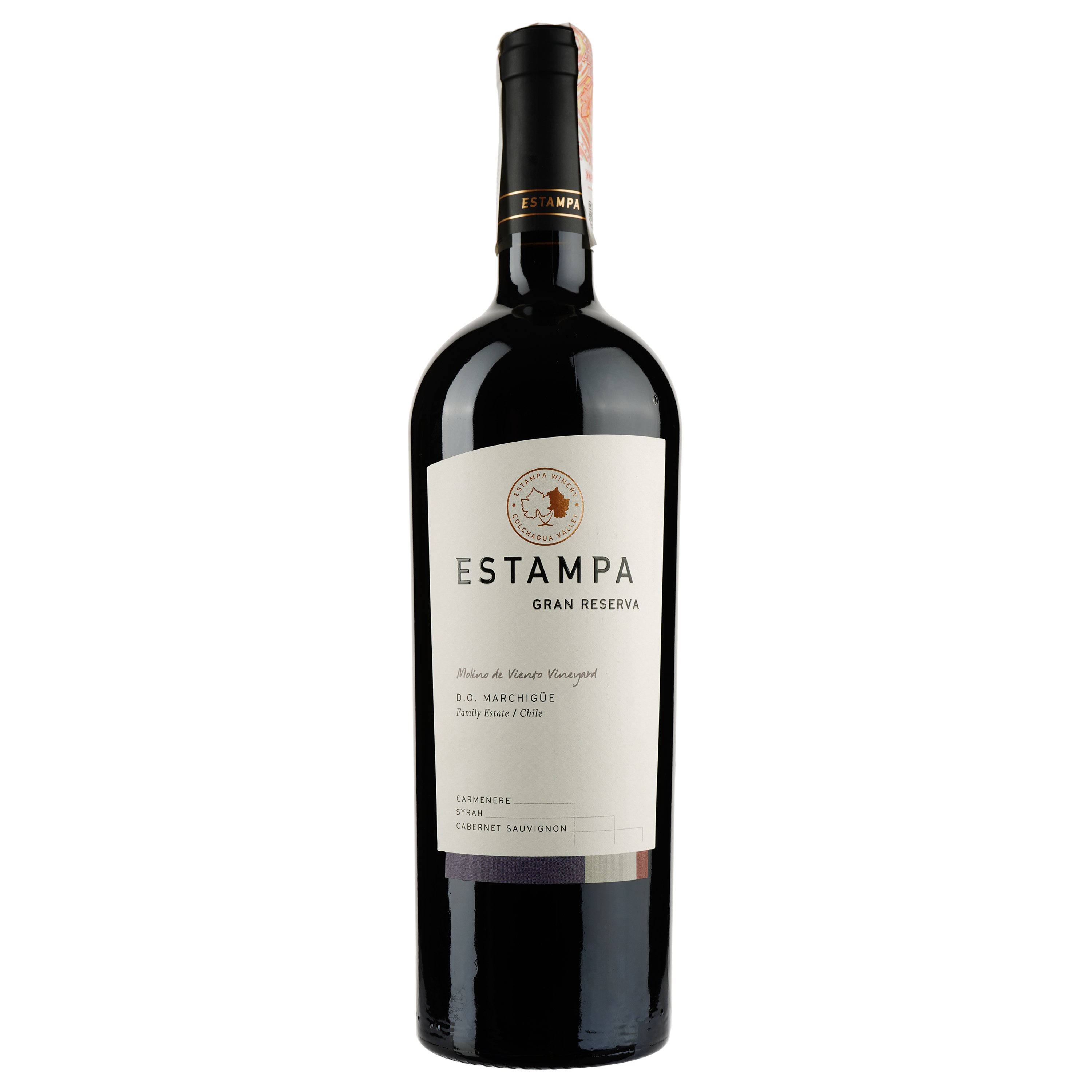Вино Estampa Fina Reserva Carmenere/Syrah/Cabernet, 14%, 0,75 л (446425) - фото 1