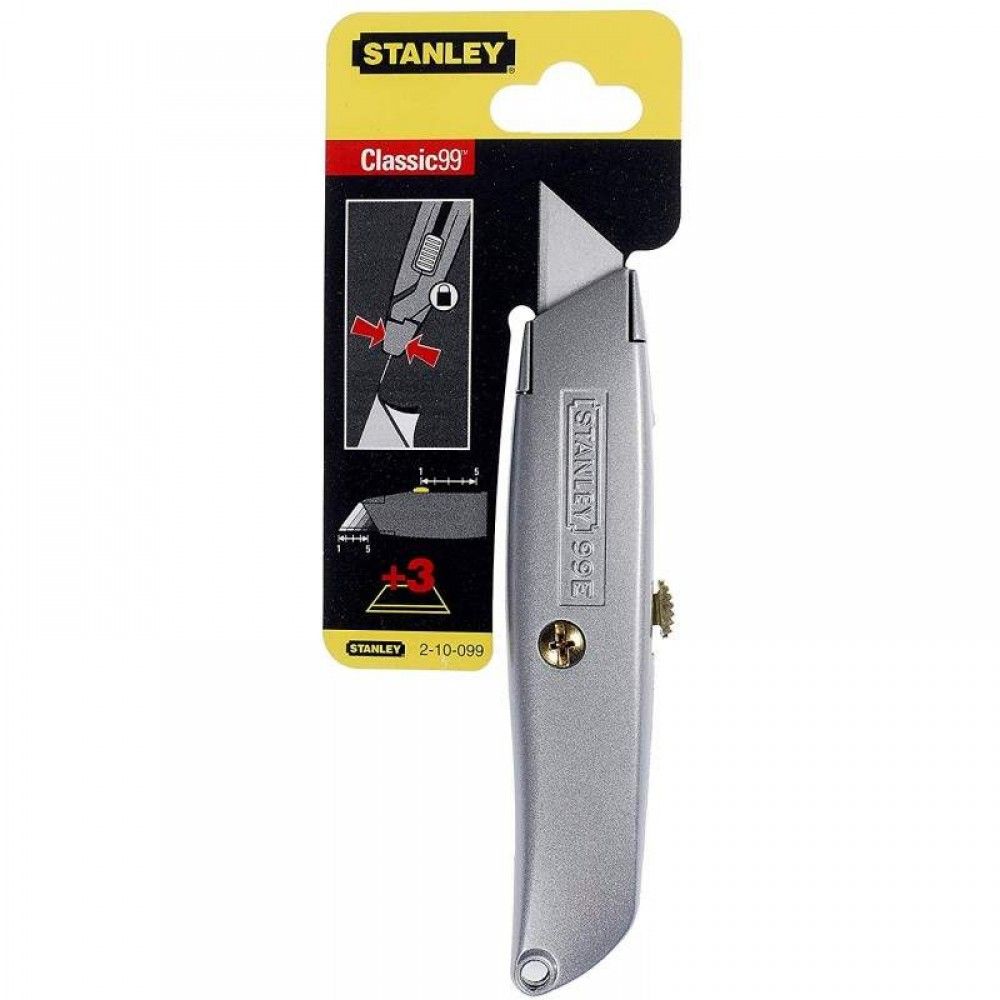 Нож Stanley 99Е Classic с трапециевидным лезвием 19х155 мм (2-10-099) - фото 2