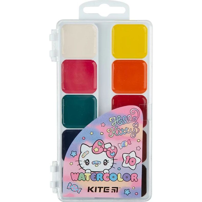Краски акварельные Kite Hello Kitty 10 цветов (HK23-060) - фото 1