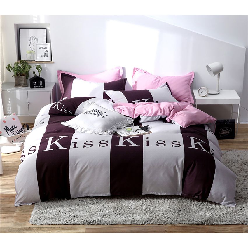Комплект постільної білизни TAG Tekstil з компаньйоном Сімейний Різнобарвний 000143406 (S463) - фото 1