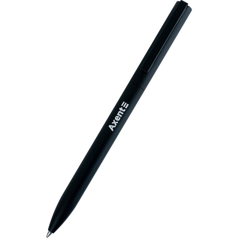 Ручка шариковая автоматическая Axent Partner синие чернила черная (AB1099-01-02-A) - фото 2