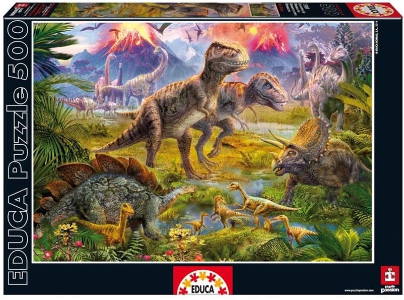 Пазл Educa Зустріч динозаврів, 500 елементів (EDU-15969) - фото 1