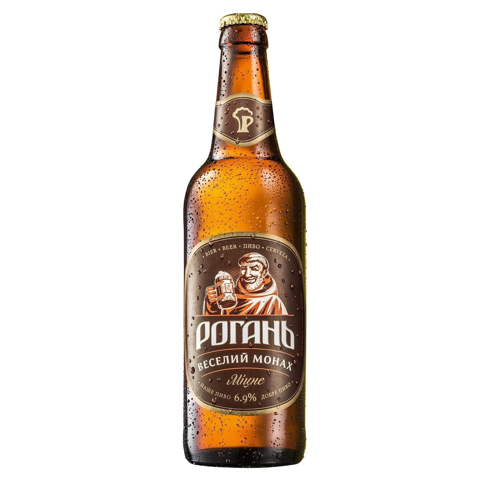 Пиво Рогань Веселий чернець, 6,9%, 0,5л (28566) - фото 1