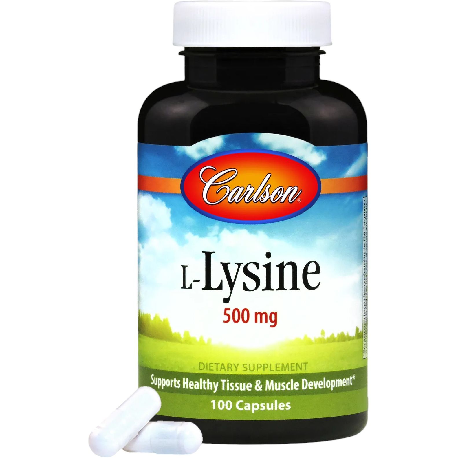 Лізин Carlson L-Lysine 500 мг 100 капсул - фото 1