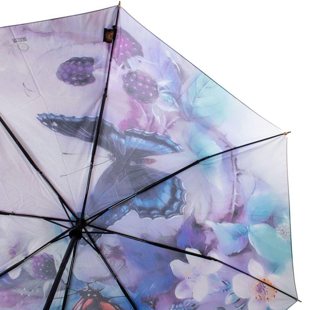 Жіноча складана парасолька напівавтомат Lamberti 103 см бузкова - фото 3