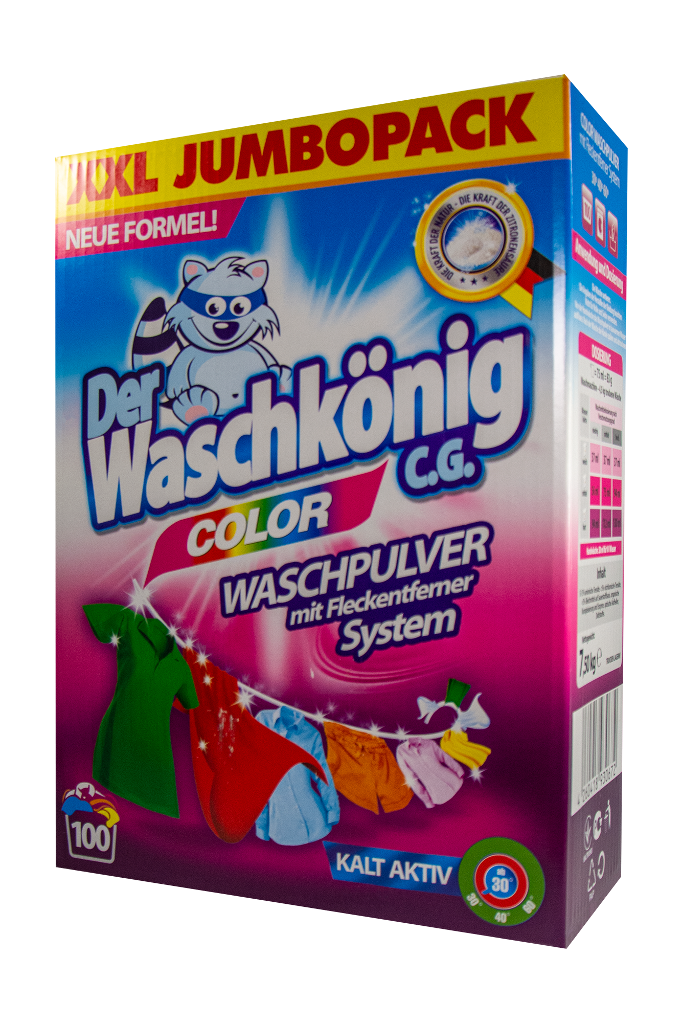 Порошок для стирки Der Waschkonig Color, 7,5 кг (040-3732) - фото 1