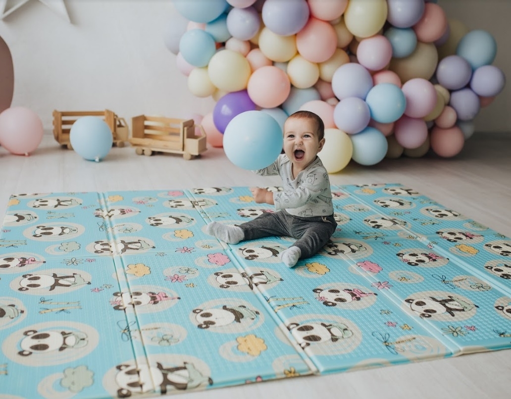 Дитячий двосторонній складаний килимок Poppet Пригоди ведмедиків і Танець панд, 200х180 см (PP003-200) - фото 11